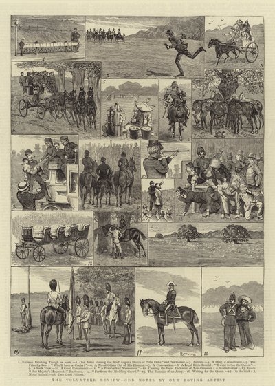 La revue des volontaires, notes diverses par notre artiste itinérant - Alfred Chantrey Corbould